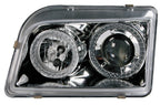 Coppia fanali anteriori Angel-Eyes - compatibile per Renault Clio (9/90-2/96) - Cromo