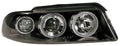 Coppia fanali anteriori Angel-Eyes - compatibile per Audi A4 (3/99-11/00) - Nero