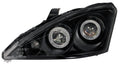 Coppia fanali anteriori Angel-Eyes - compatibile per Ford Focus (10/00-12/04) - Nero