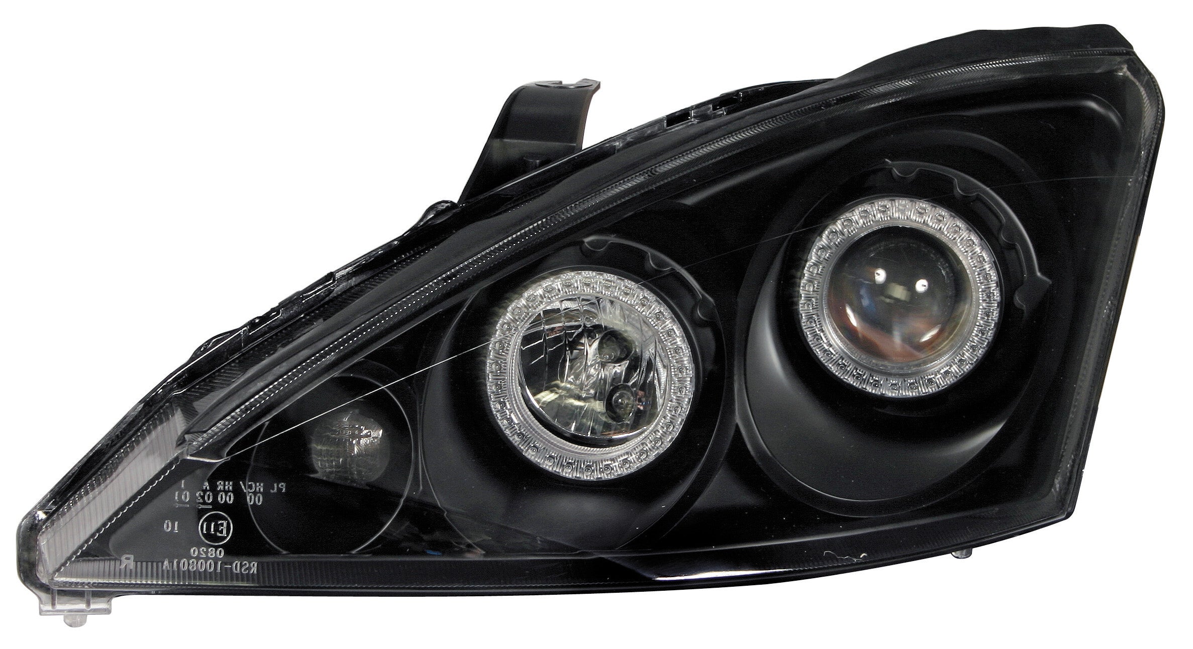 Coppia fanali anteriori Angel-Eyes - compatibile per Ford Focus (10/00-12/04) - Nero