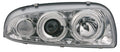 Coppia fanali anteriori Angel-Eyes - compatibile per Ford Fiesta IV (8/95–1/02) - Cromo