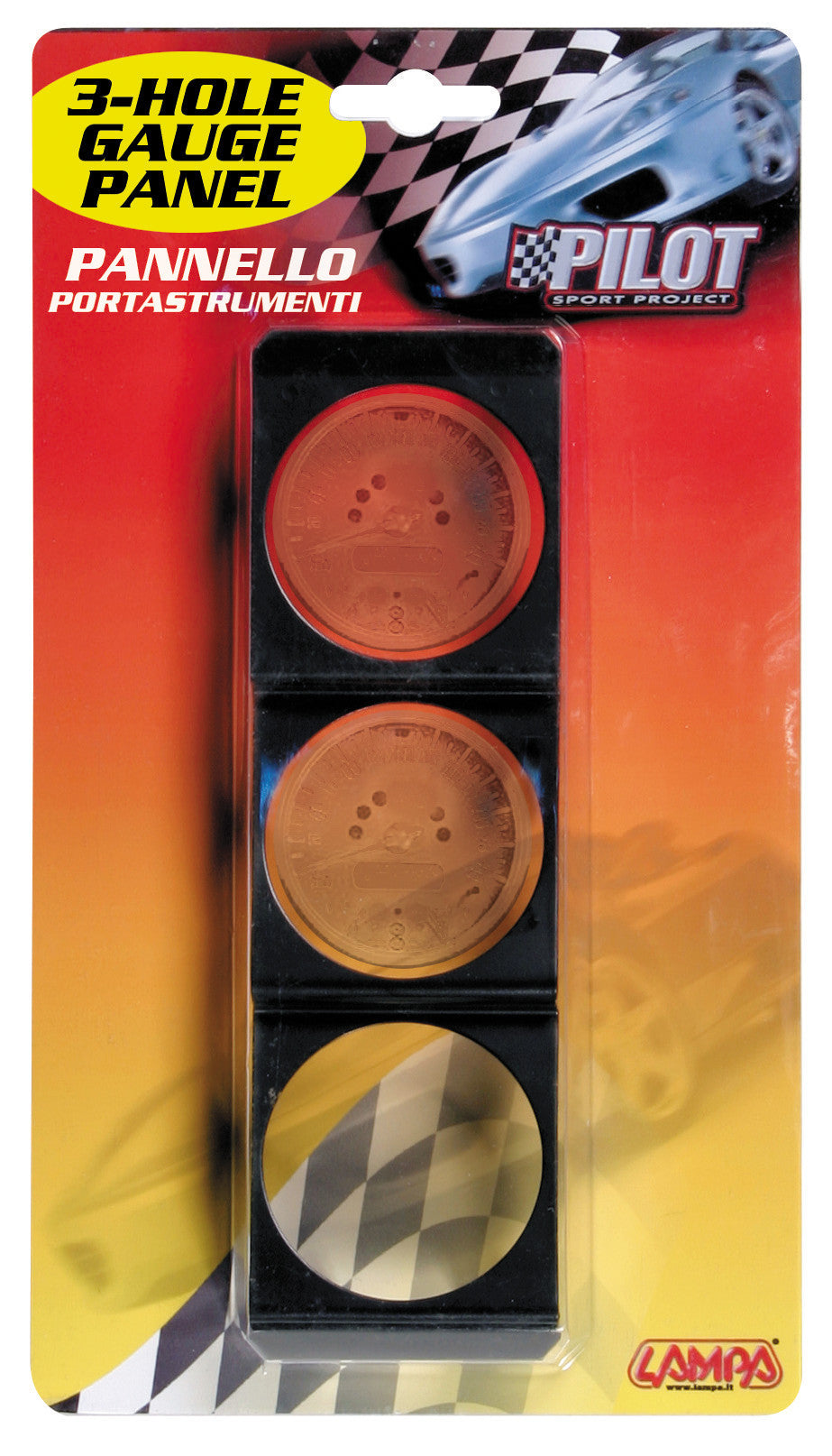 Pannello portastrumenti 3 fori (52 mm)