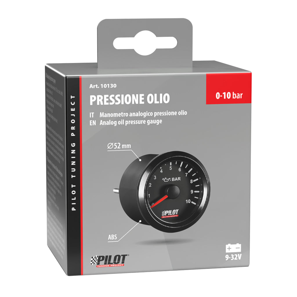 Black Analogue Gauge Series, Pressione olio - Ø 2” (52 mm)