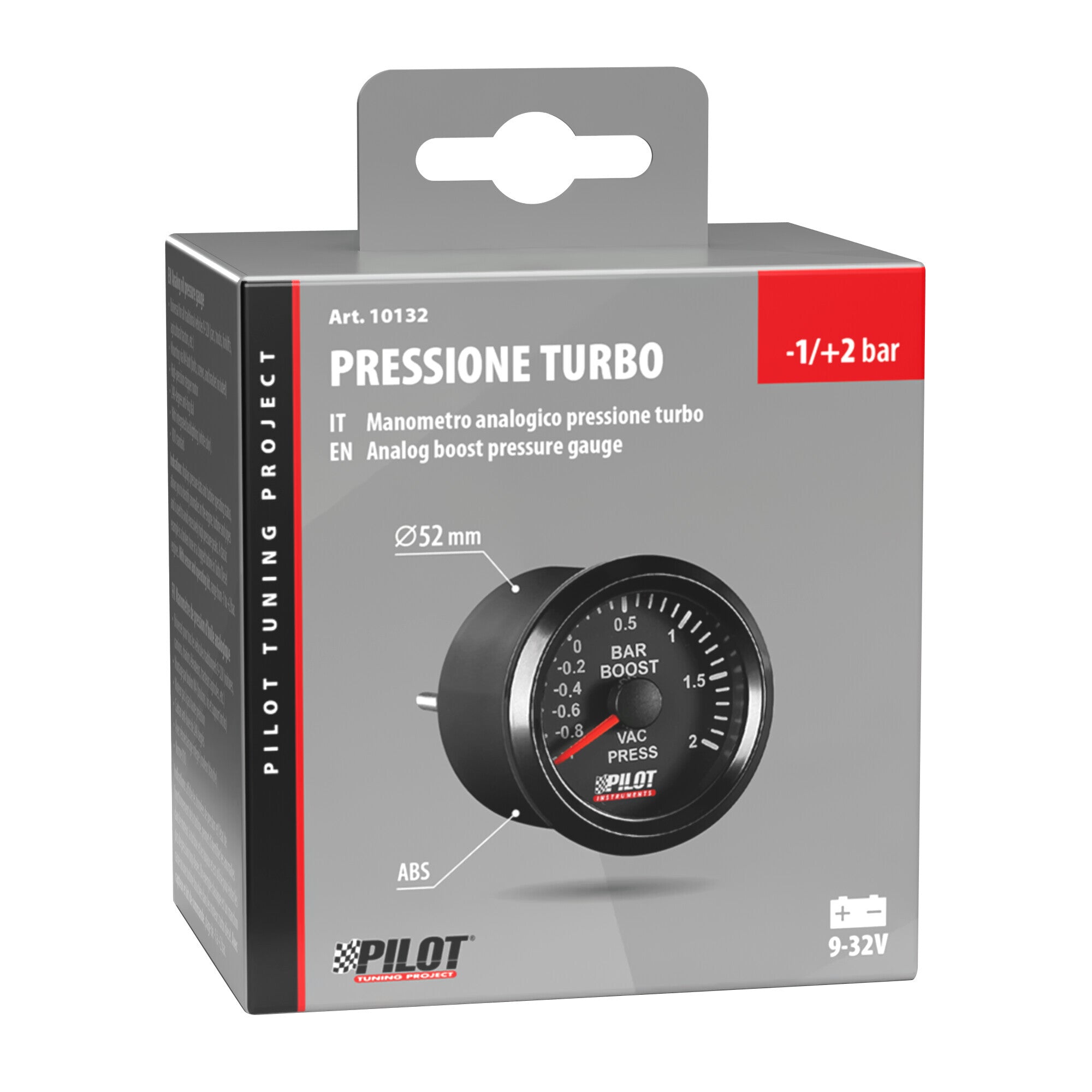 Black Analogue Gauge Series, Pressione turbo - Ø 2” (52 mm)