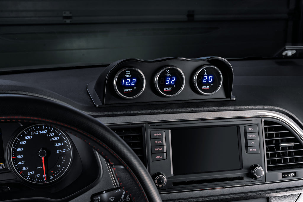 Black Digital Gauge Series, Voltimetro - Ø 2” (52 mm)