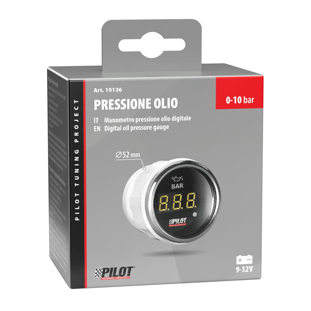 Black Digital Gauge Series, Pressione Olio - Ø 2” (52 mm)