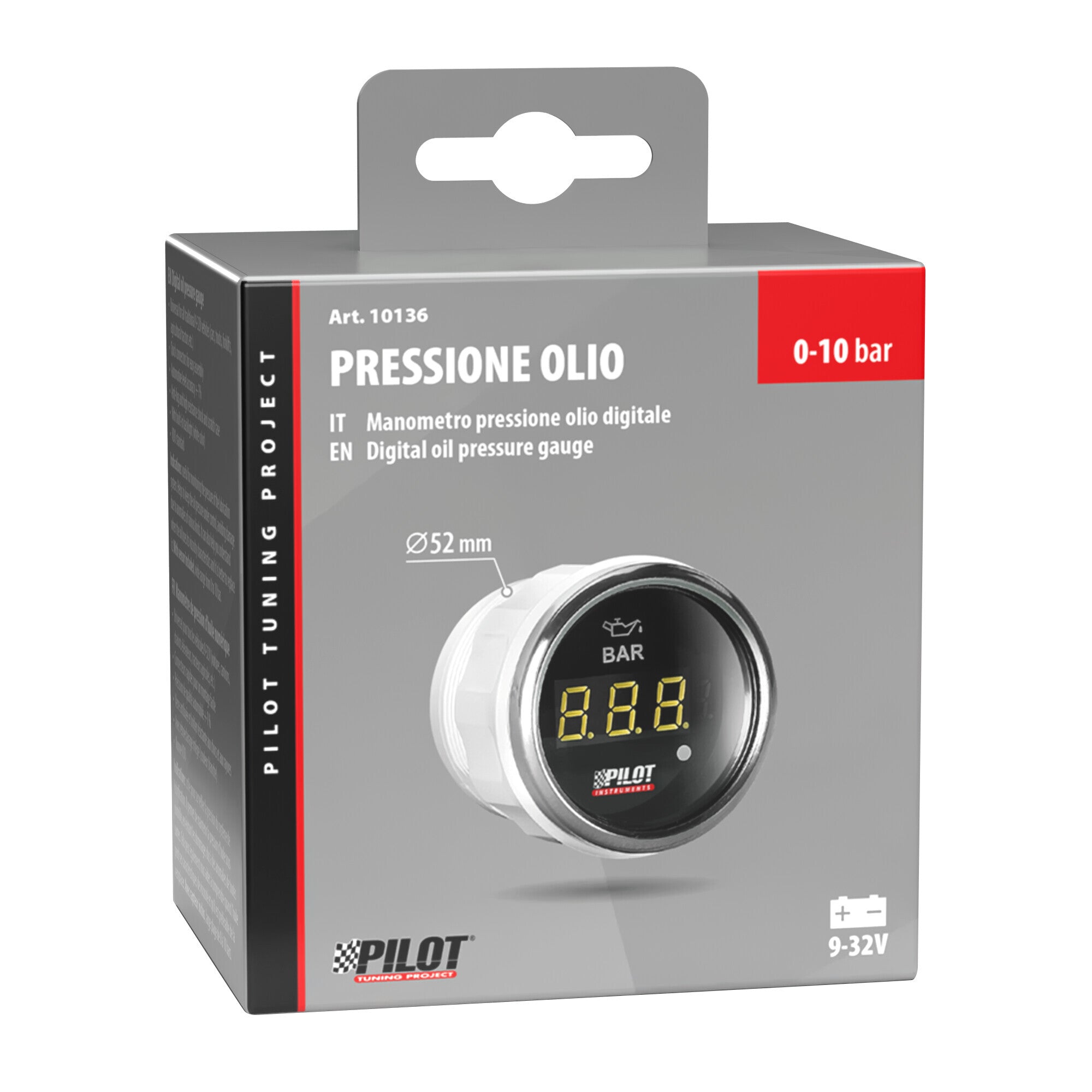 Black Digital Gauge Series, Pressione Olio - Ø 2” (52 mm)