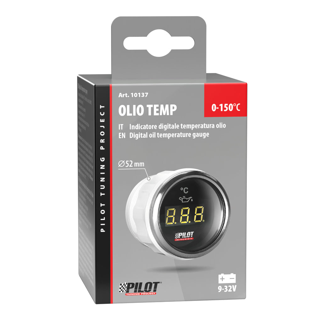 Black Digital Gauge Series, Temperatura Olio - Ø 2” (52 mm)
