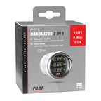 Black Digital Gauge Series, Manometro 3 in 1 - Ø 2” (52 mm)