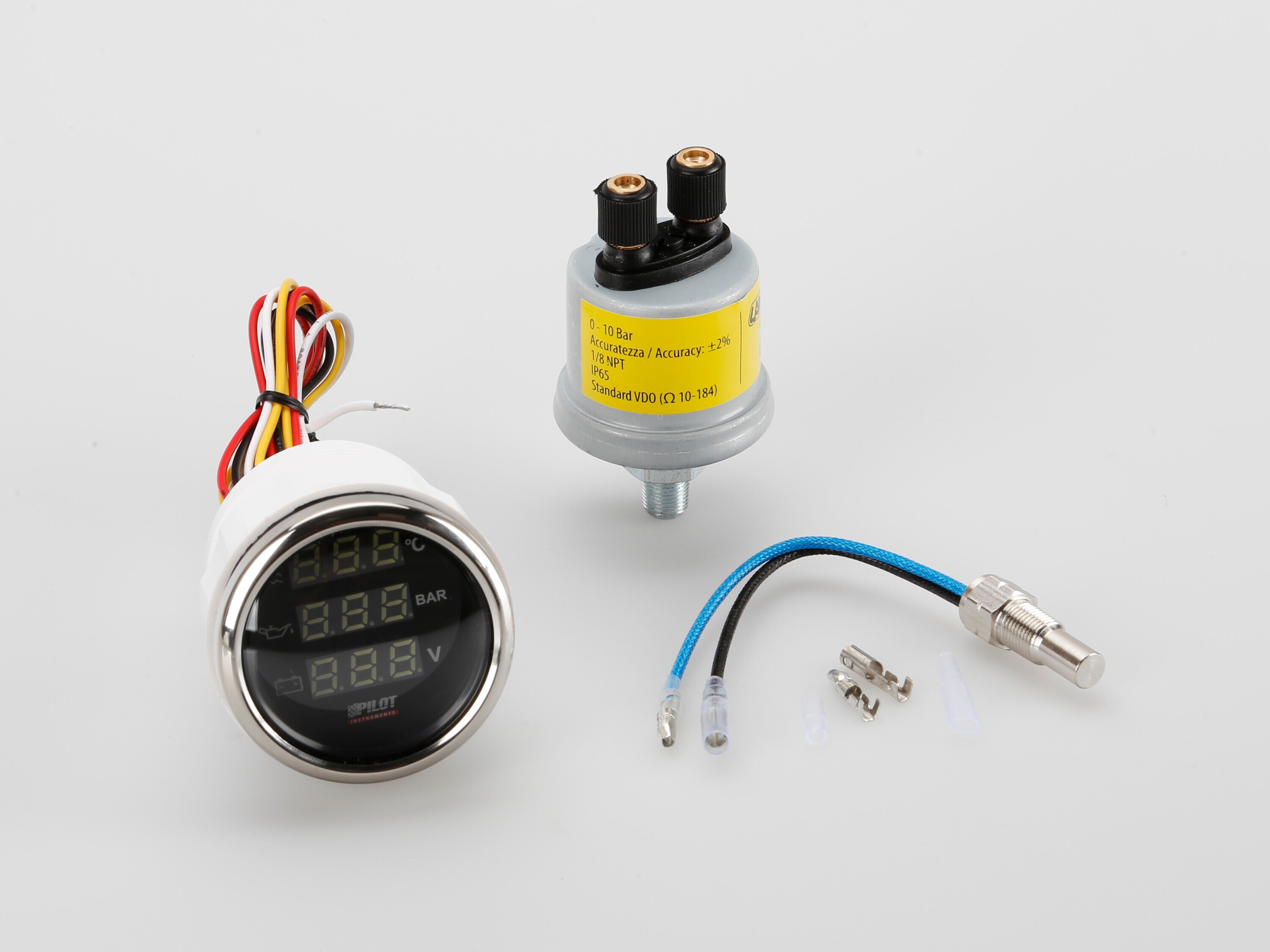 Black Digital Gauge Series, Manometro 3 in 1 - Ø 2” (52 mm)