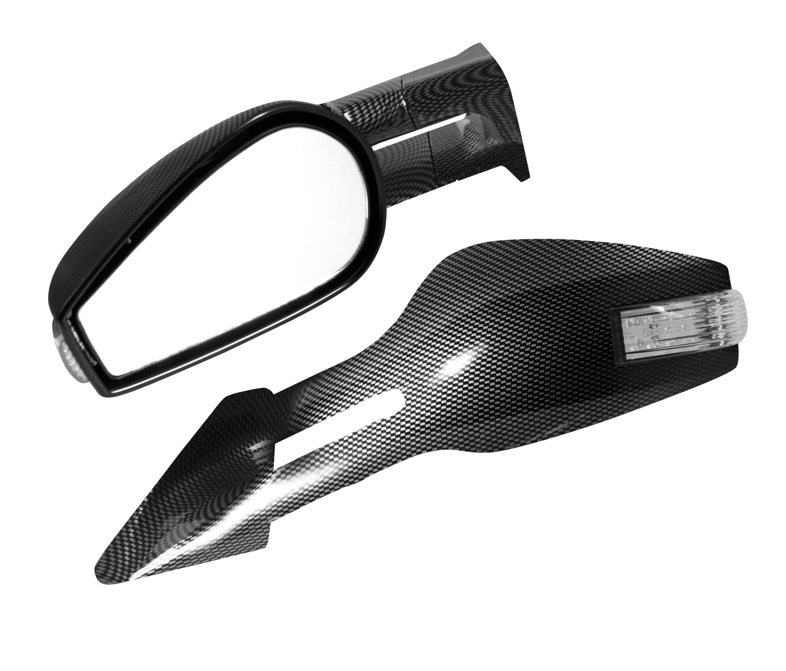 Race-6 Led E, coppia specchi retrovisori esterni - Carbon