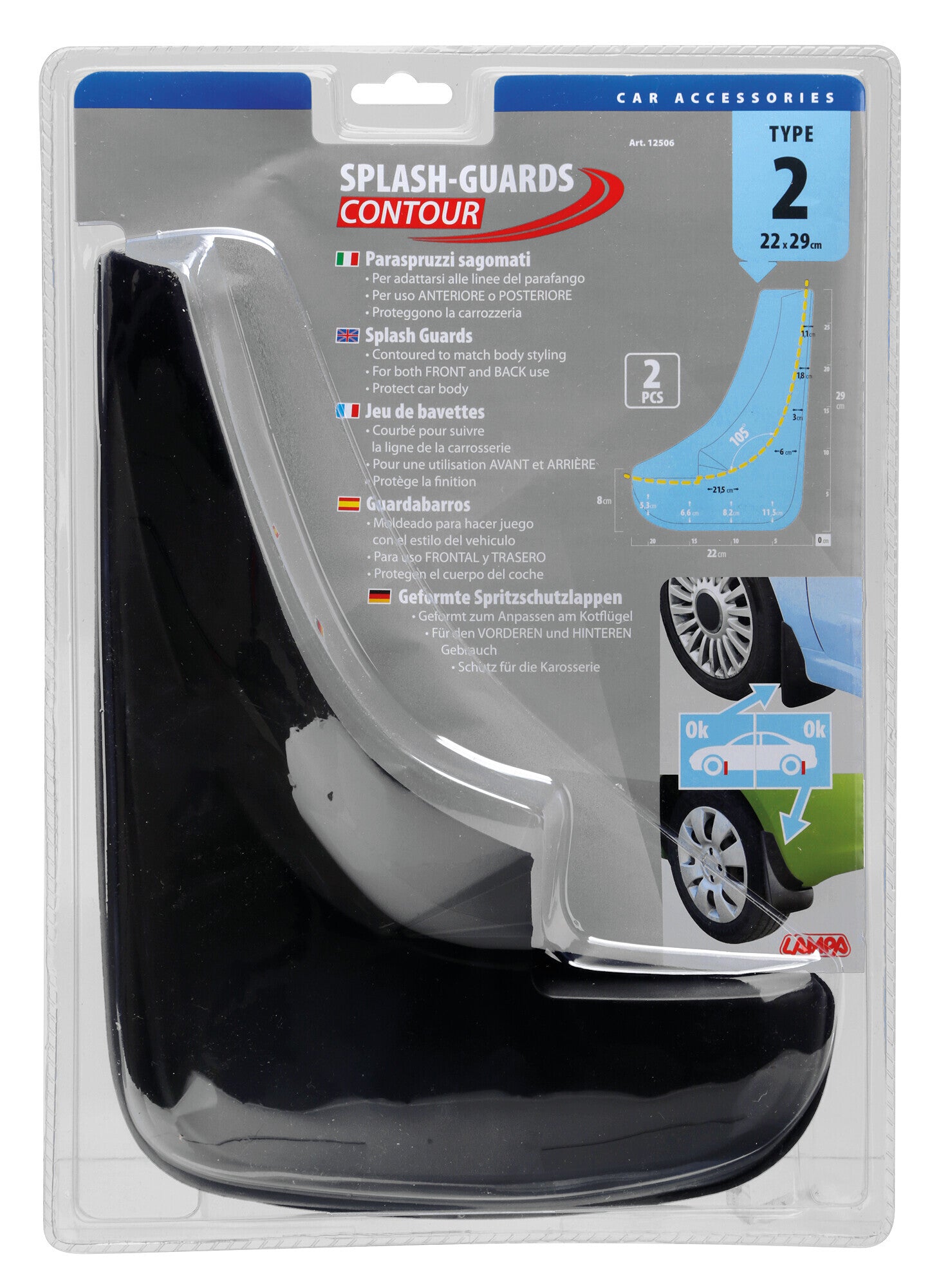 Splash-Guards Contour, paraspruzzi sagomati - Type 2
