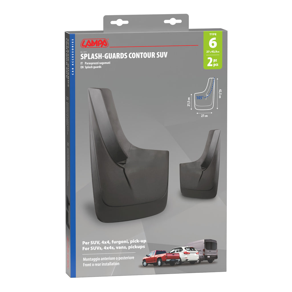 Splash-Guards Contour SUV, paraspruzzi sagomati - Type 6