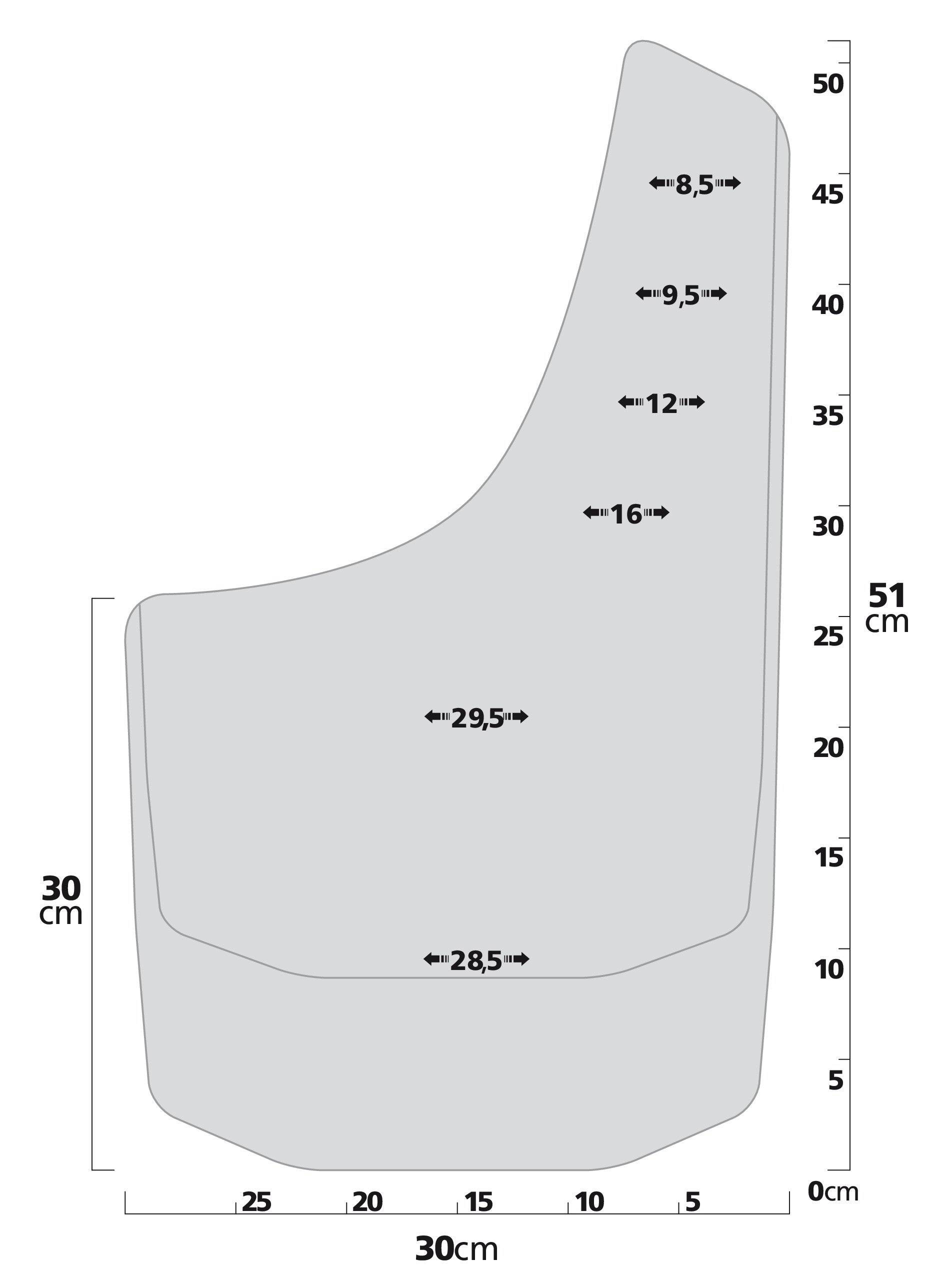 Splash-Guards Mud-Max, paraspruzzi per 4x4, furgoni, pick-up - Size 2