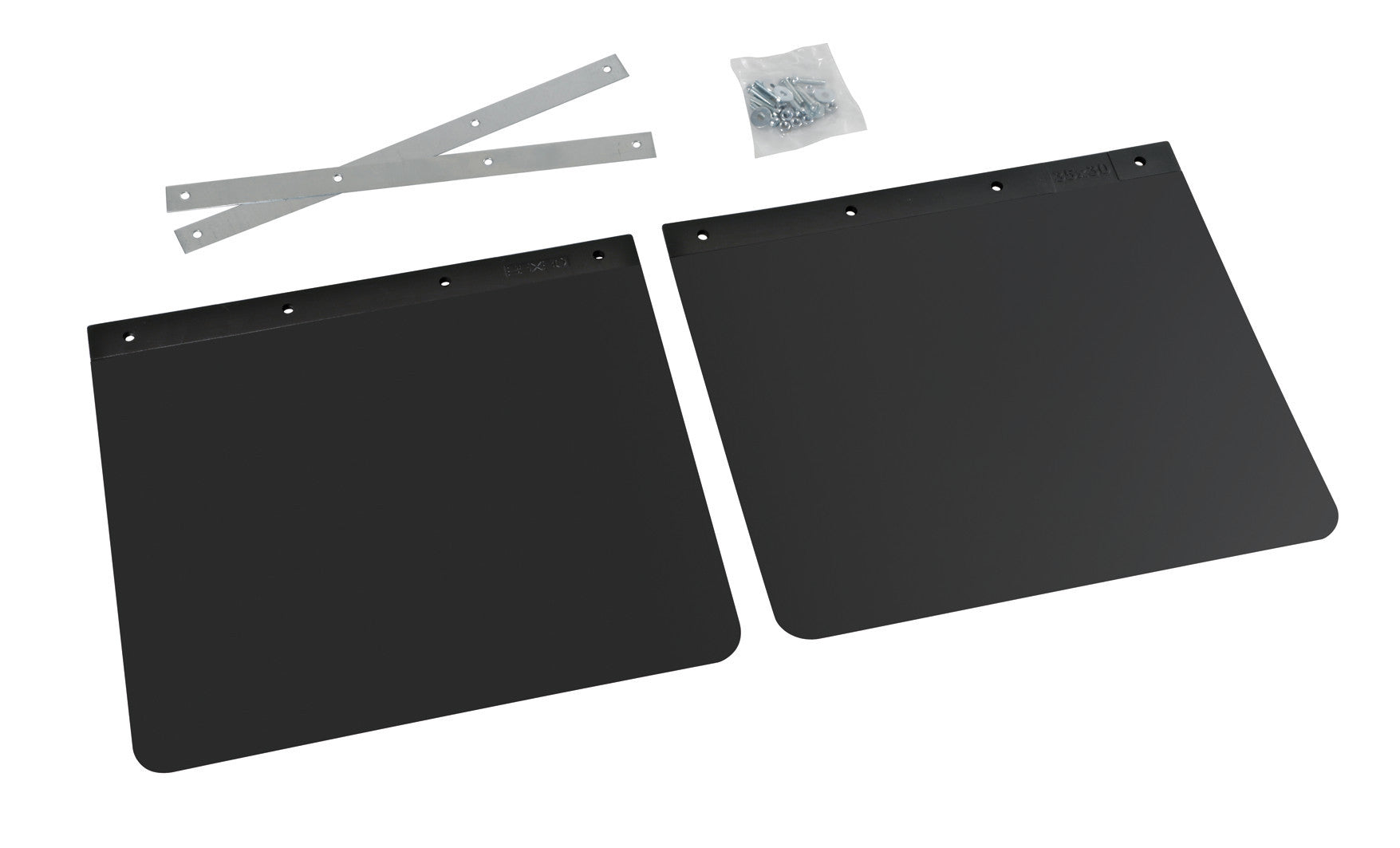 Coppia paraspruzzi neri personalizzati - 53x37 cm - Stampa 2 colori
