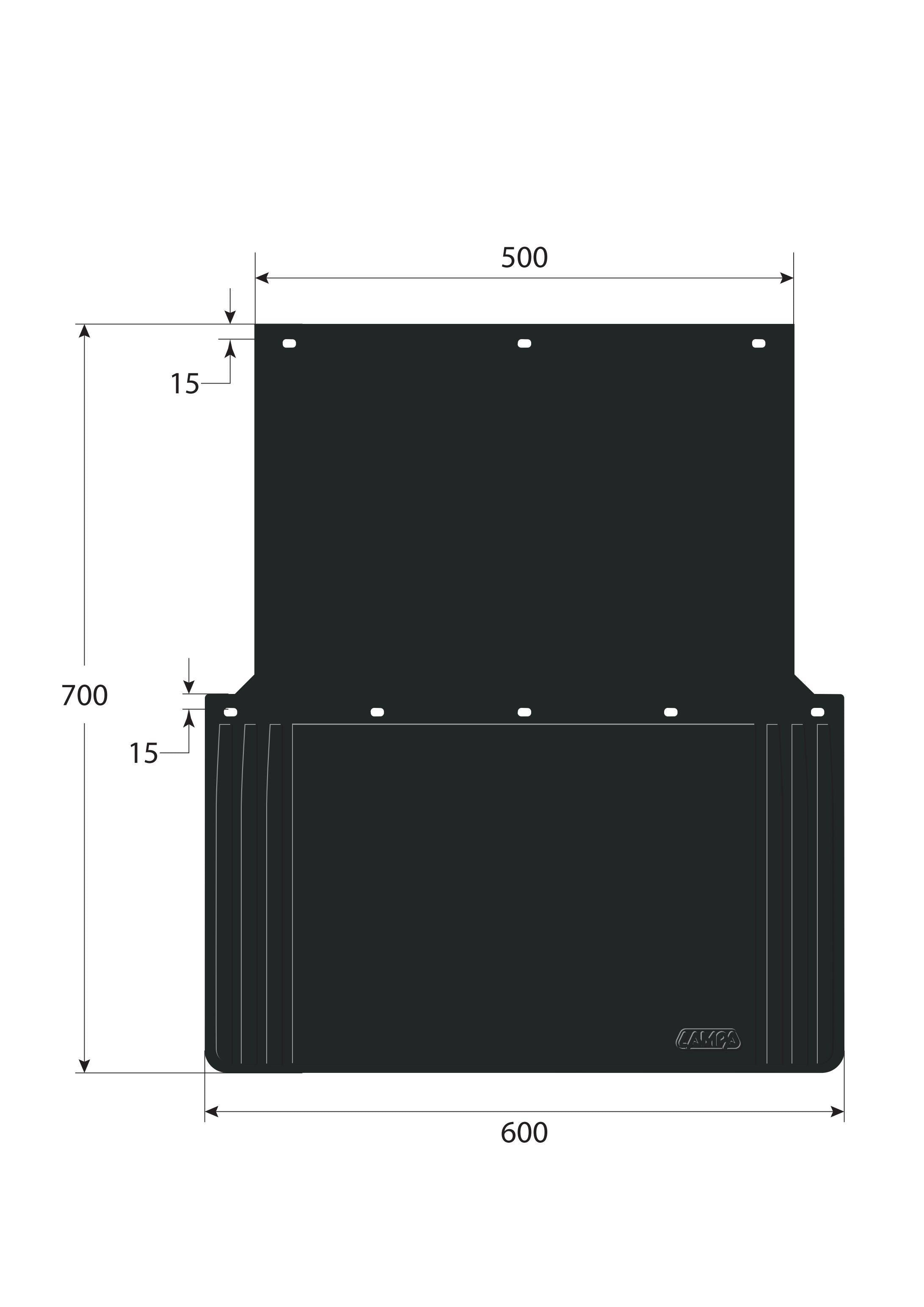 Coppia paraspruzzi omologati personalizzati - 60x70 cm - Stampa 3 colori