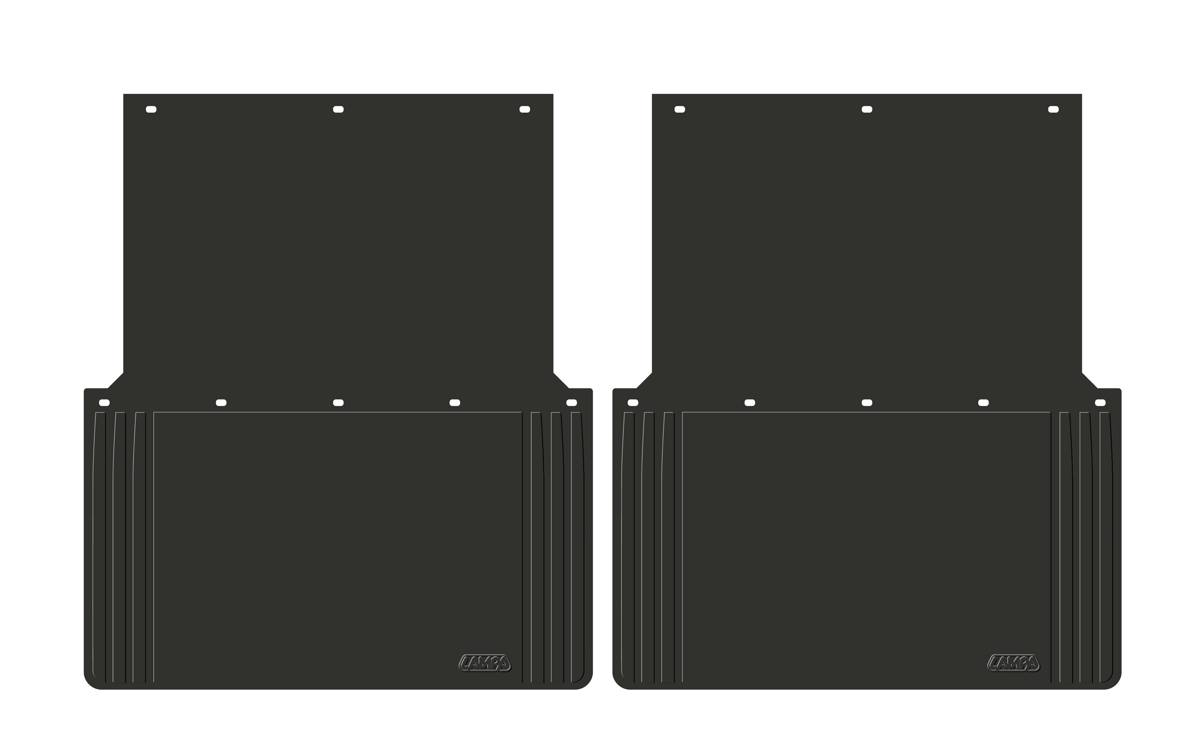 Coppia paraspruzzi omologati personalizzati - 60x70 cm - Stampa 3 colori