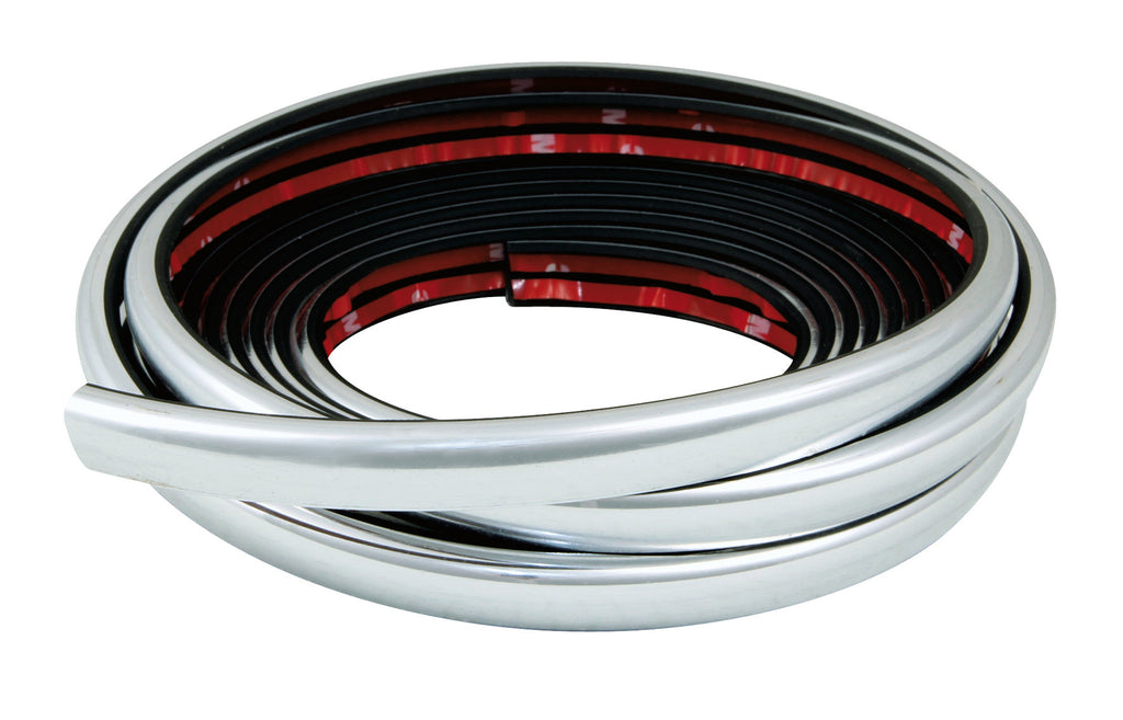 Fender-Trim, profilo adesivo angolare cromato - 5 m - 15 mm