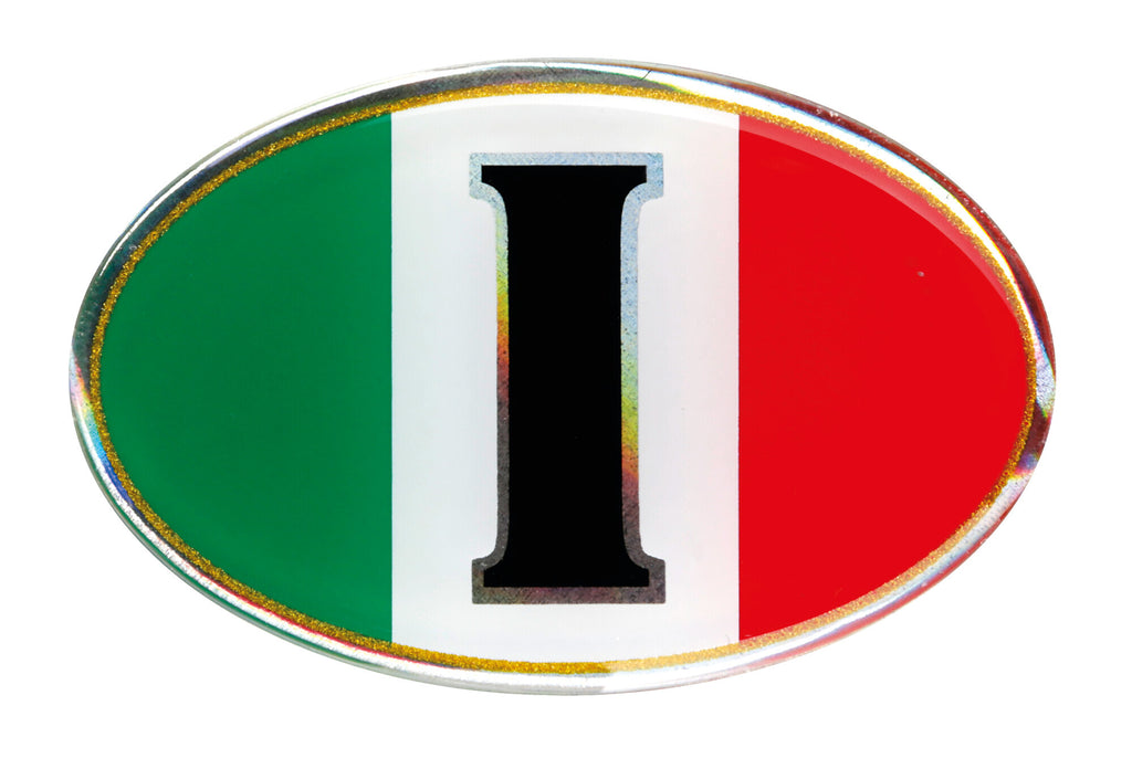 Sticky 3D - Ovale tricolore Italia, 1 pz - 61x40 mm