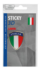 Sticky 3D - Scudetto tricolore Italia, 1 pz - 35x45 mm