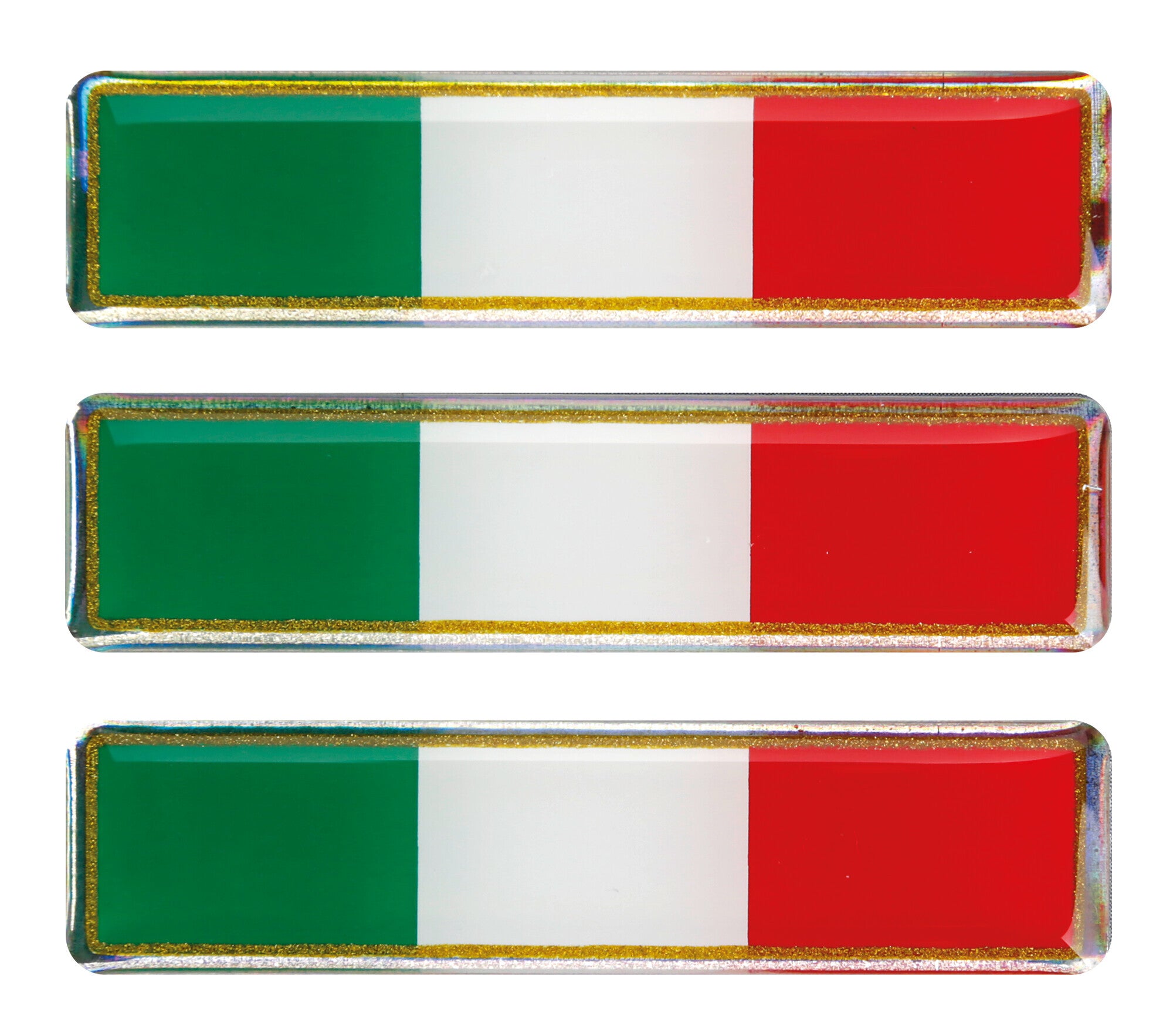 Sticky 3D - Tricolore Italia corto classico, 3 pz - 55x16 mm