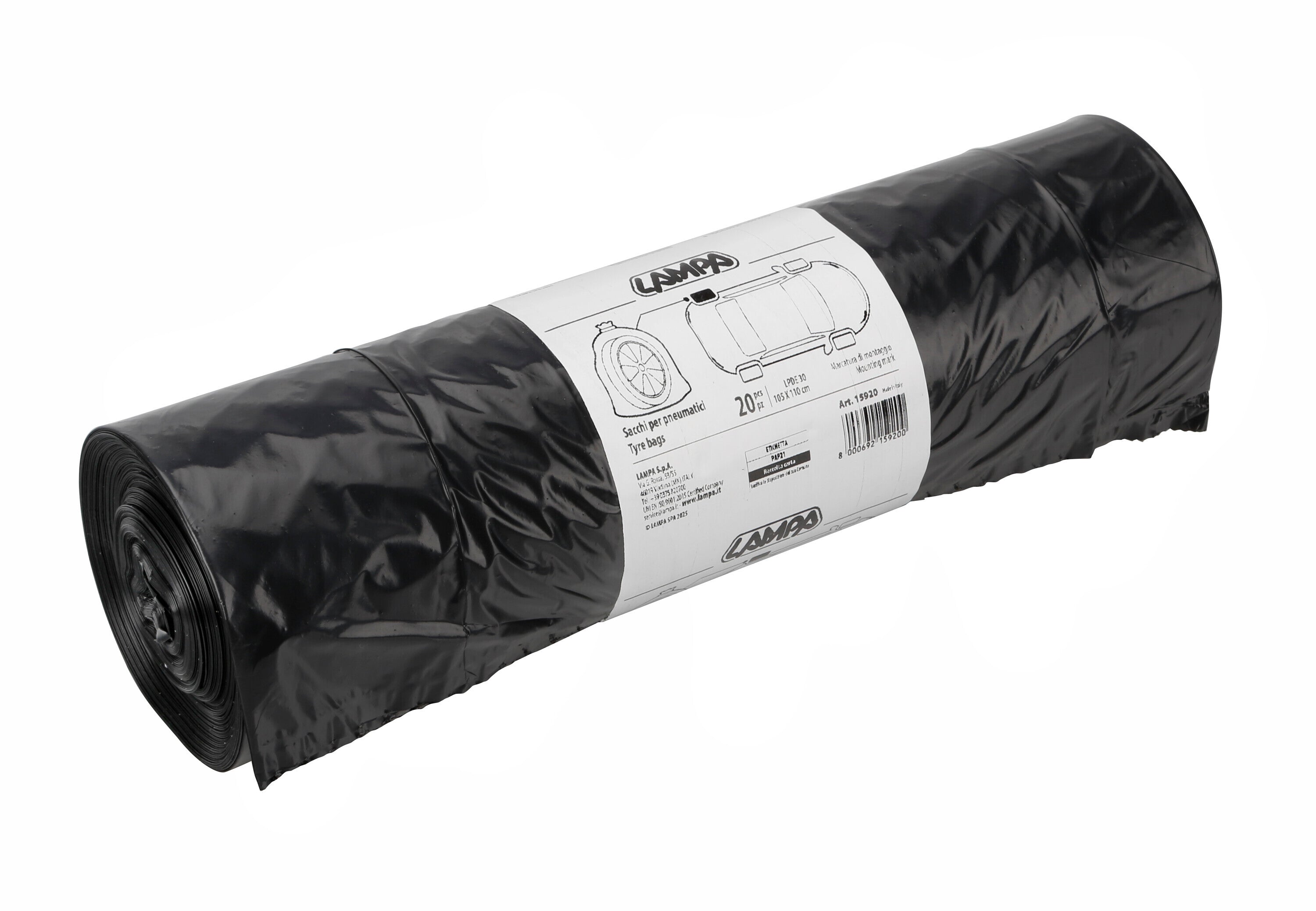 Sacchi per pneumatici, 20 pz - 105x110 cm