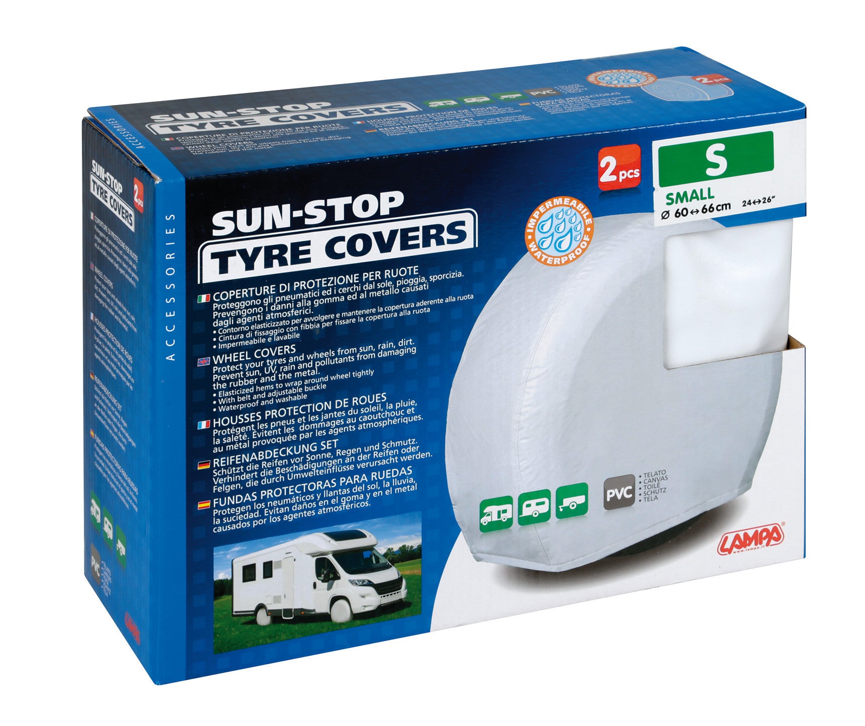 Sun-Stop, coperture di protezione per ruote, 2 pz - S