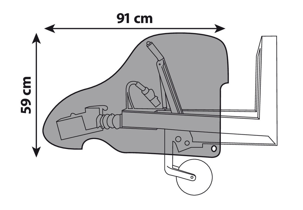Copertura di protezione per giunti di carrelli e roulotte