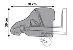 Copertura di protezione per giunti di carrelli e roulotte