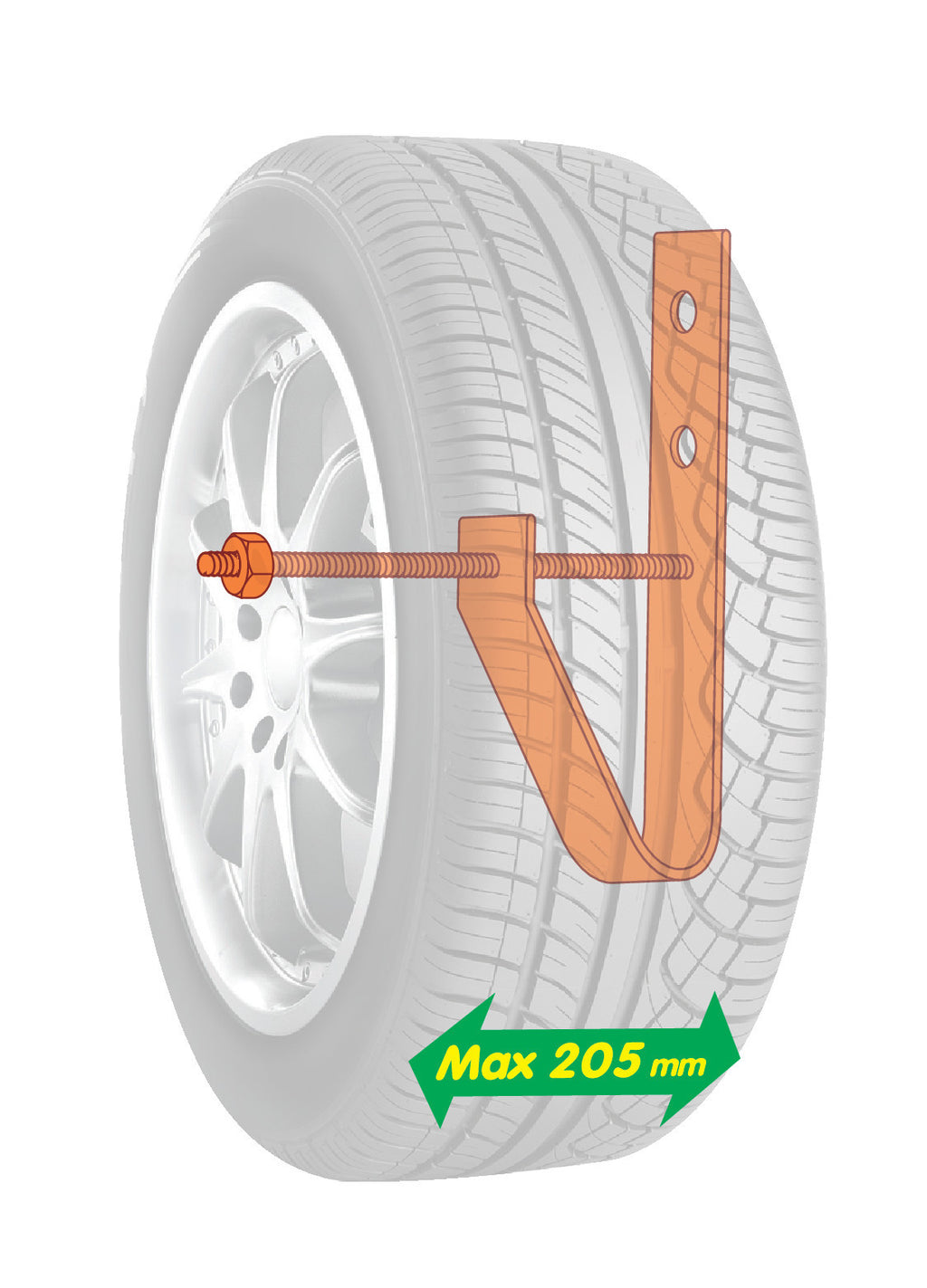 Wheel-Holder, set 4 staffe porta-ruote