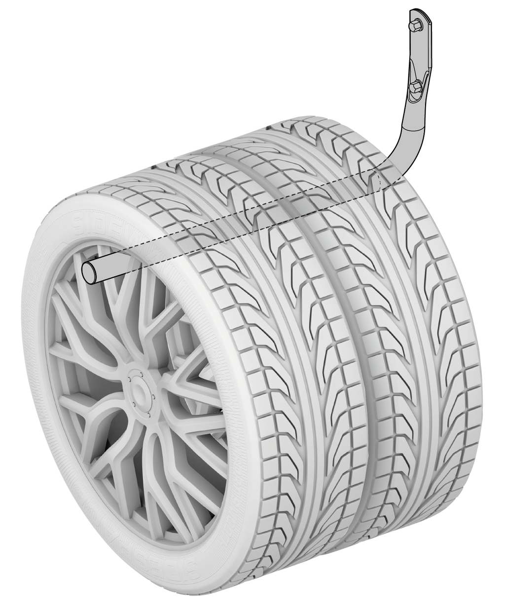 XL wheel hangers, set ganci porta gomme e cerchioni da parete