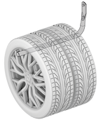 XL wheel hangers, set ganci porta gomme e cerchioni da parete