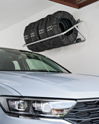 XL foldable rack, supporto porta gomme e cerchioni da parete richiudibile