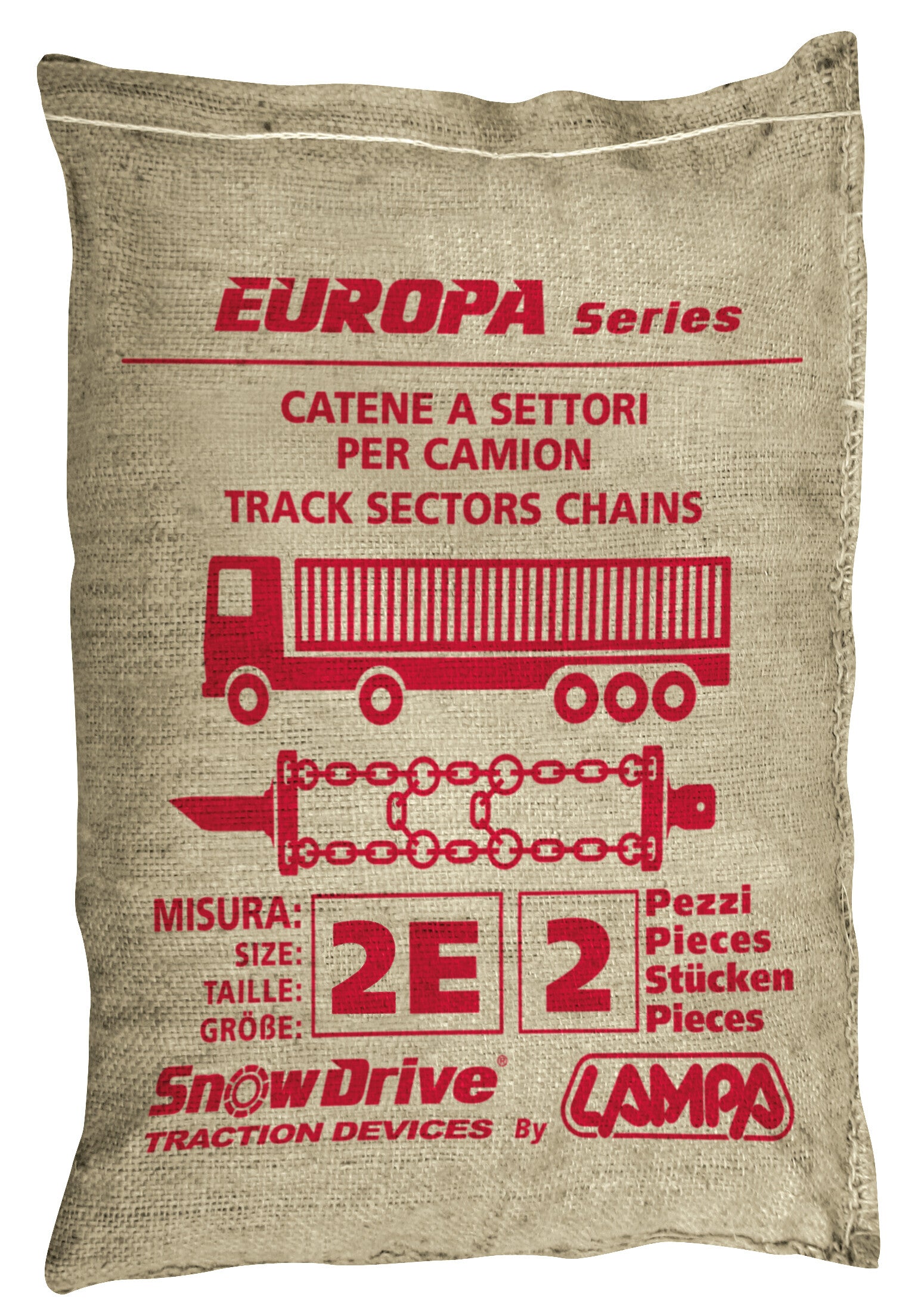 Catene a settori-cingoli per camion, serie Europa, 2 pz - 2E