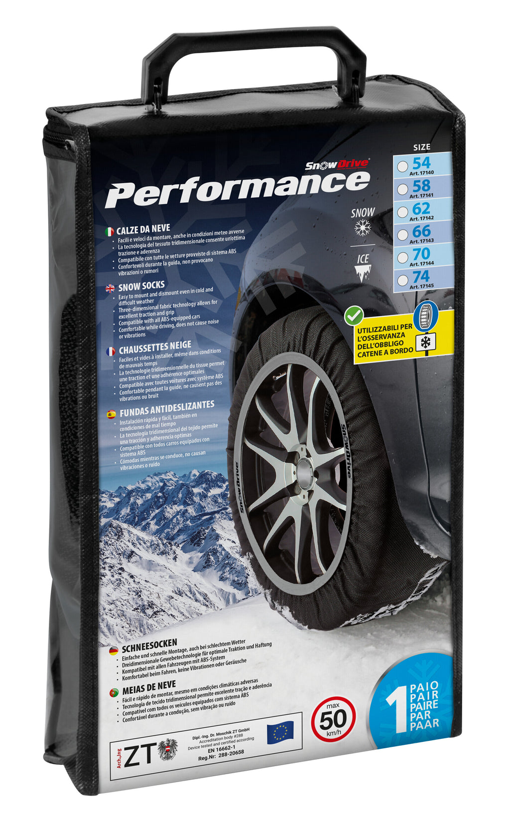 Performance, coppia di calze da neve per auto - SD62