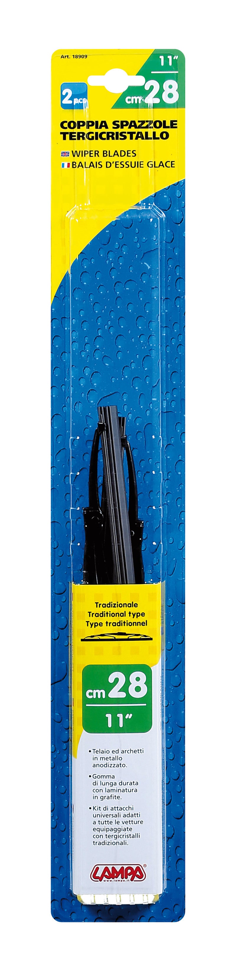 Standard, spazzole tergicristallo - 28 cm (11") - 2 pz