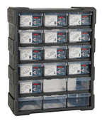 Dispenser a 18 cassetti con 130 adattatori