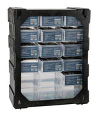 Dispenser a 18 cassetti con 130 adattatori