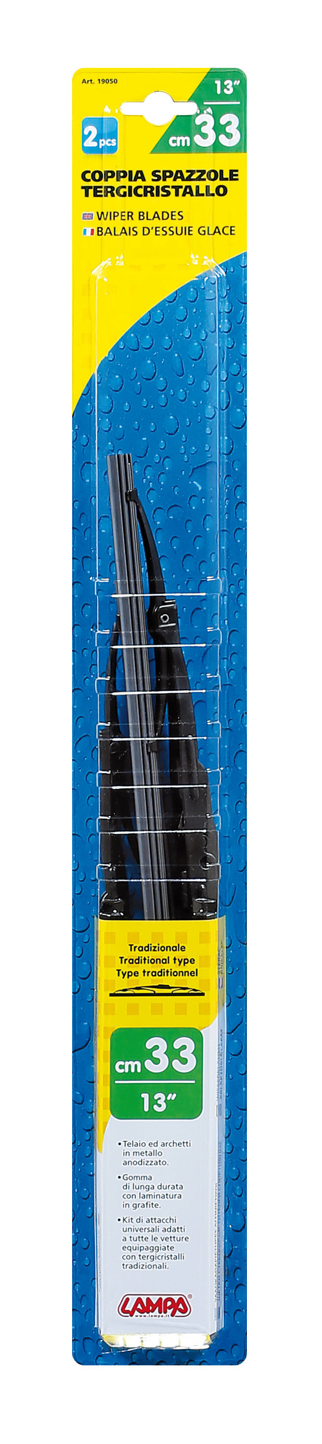 Standard, spazzole tergicristallo - 33 cm (13") - 2 pz
