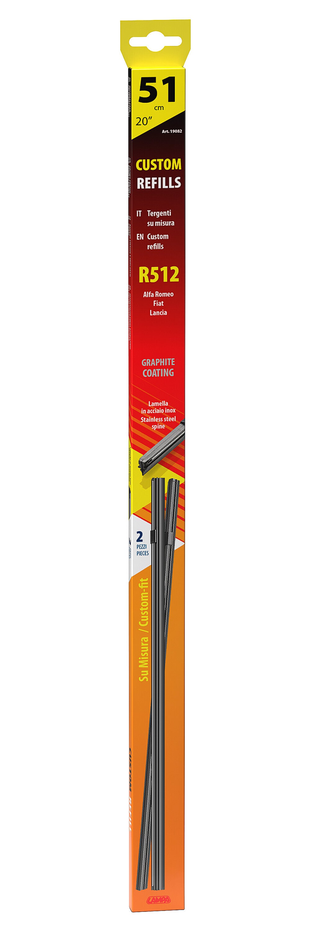 Refill tergi su misura - R512 - 51 cm - anteriore - 2 pz