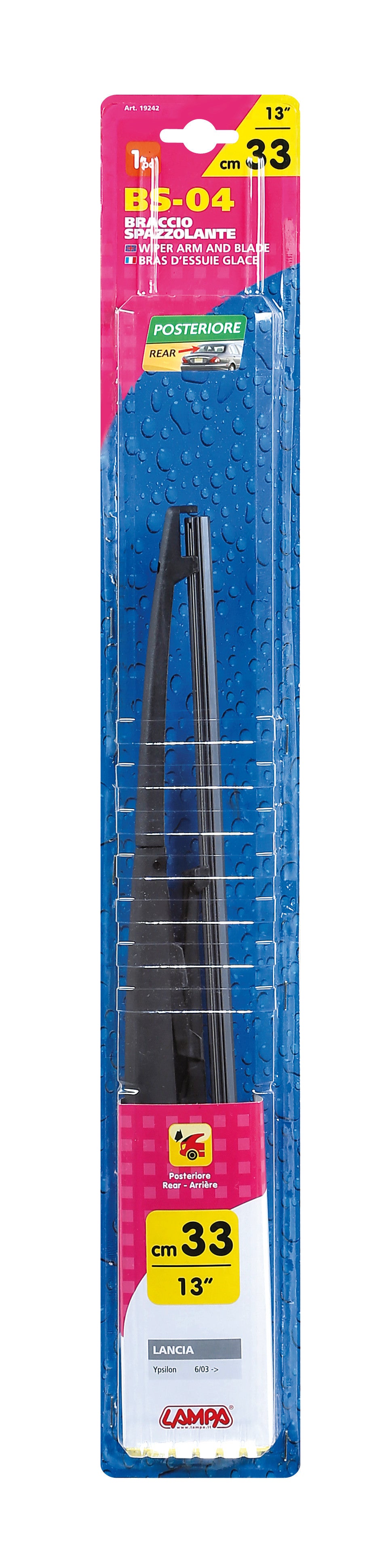 Braccio spazzolante - BS04 - 33 cm (13”) - posteriore - 1 pz
