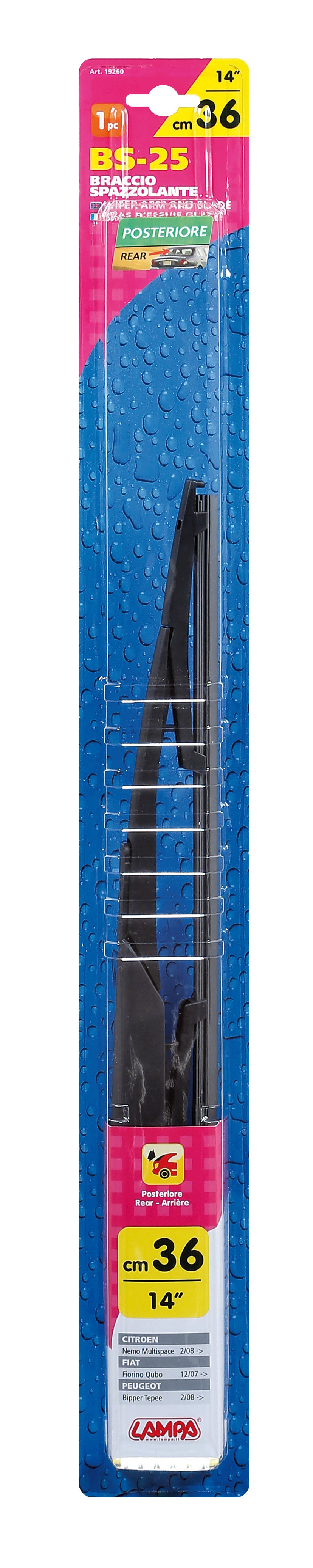 Braccio spazzolante - BS25 - 36 cm (14") - posteriore - 1 pz