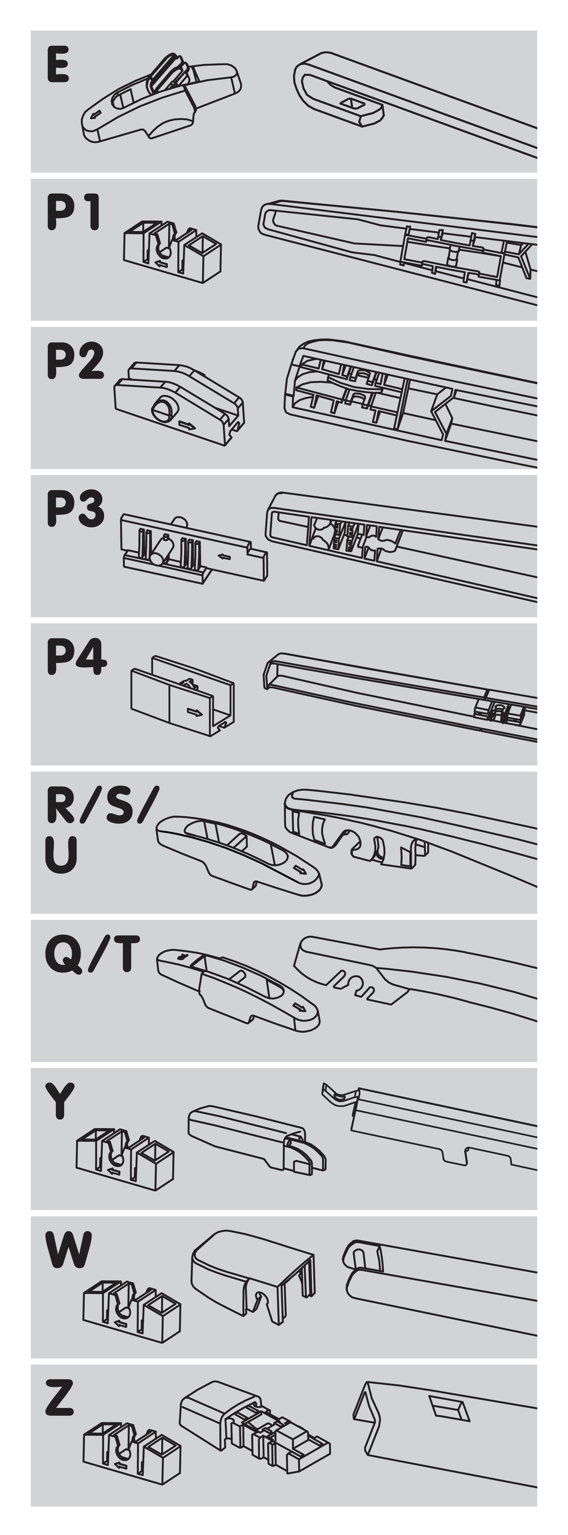 One Fit Flat, spazzola tergicristallo posteriore tipo flat - 35 cm (14") - 1 pz