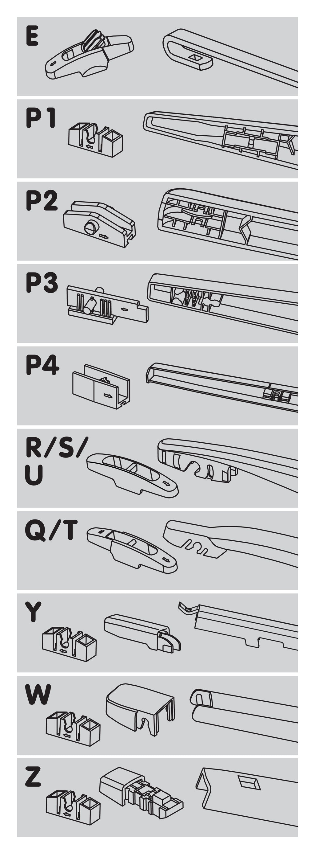 One Fit Flat, spazzola tergicristallo posteriore tipo flat - 45 cm (18”) - 1 pz