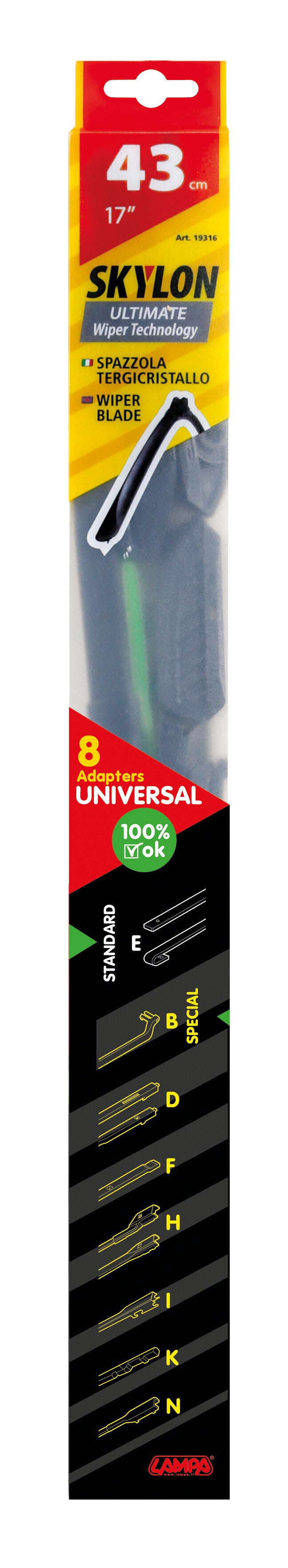Skylon, spazzola tergicristallo - 43 cm (17") - 1 pz