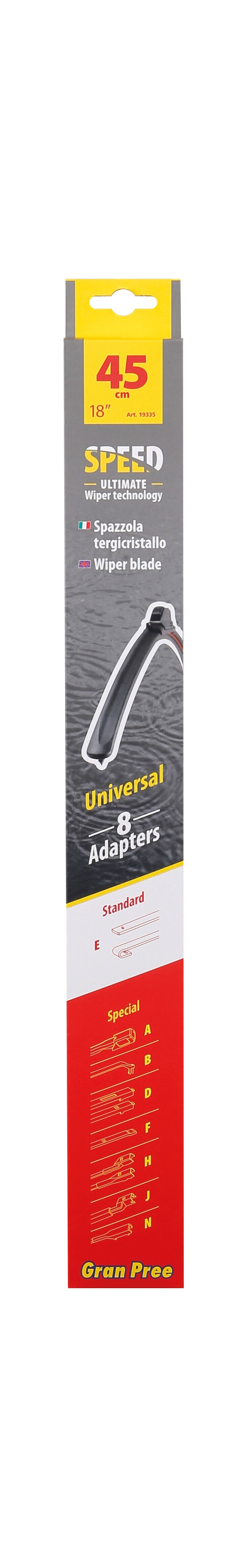 Gran-Pree Speed, spazzola tergicristallo - 45 cm (18") - 1 pz