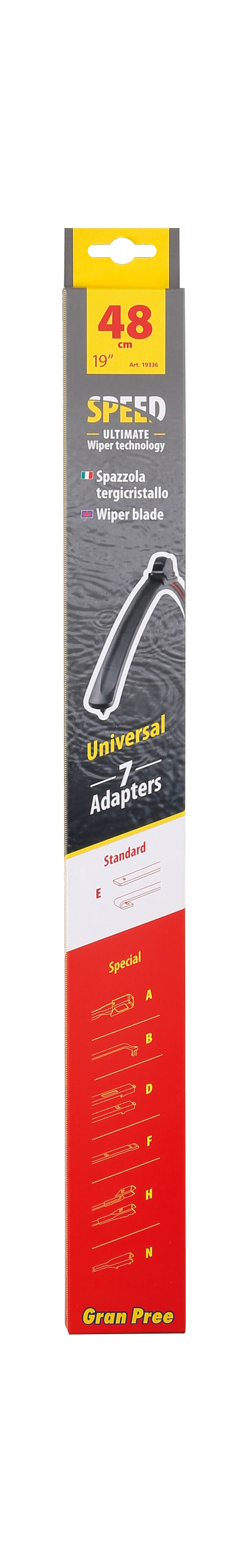Gran-Pree Speed, spazzola tergicristallo - 48 cm (19") - 1 pz