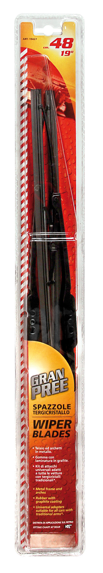 Gran-Pree, spazzole tergicristallo - 48 cm (19") - 2 pz