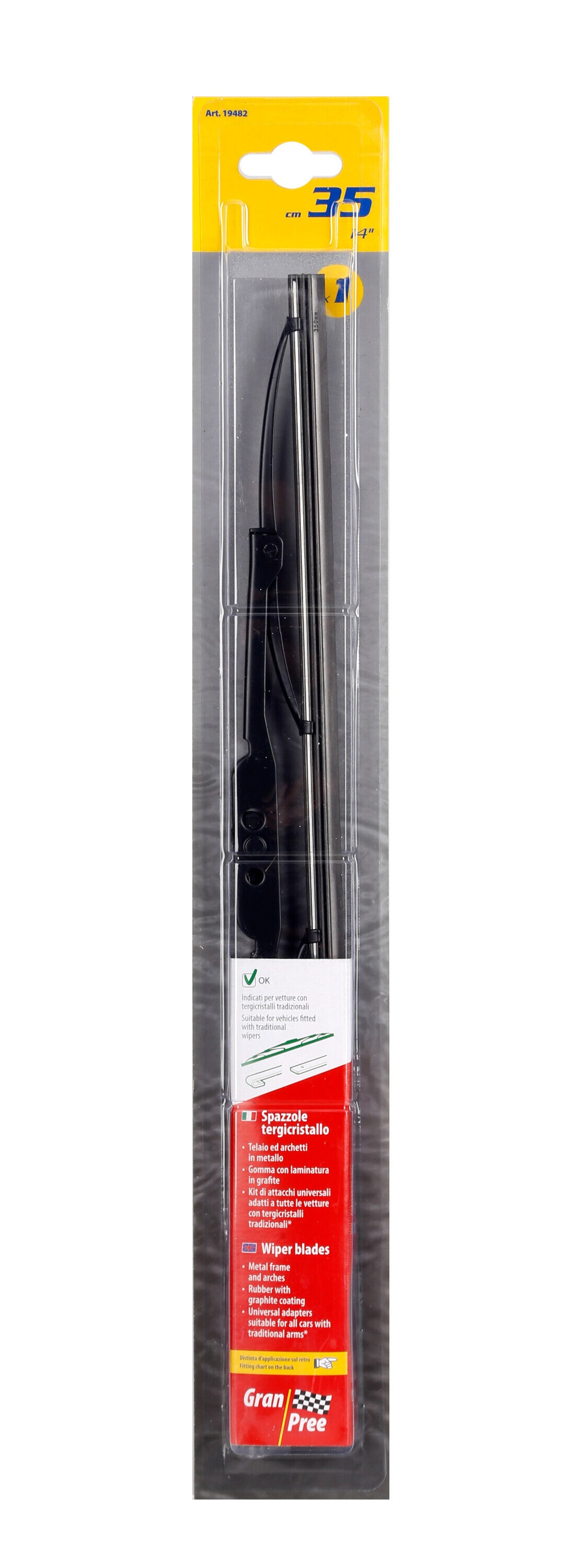 Gran-Pree, spazzola tergicristallo - 35 cm (14") - 1 pz