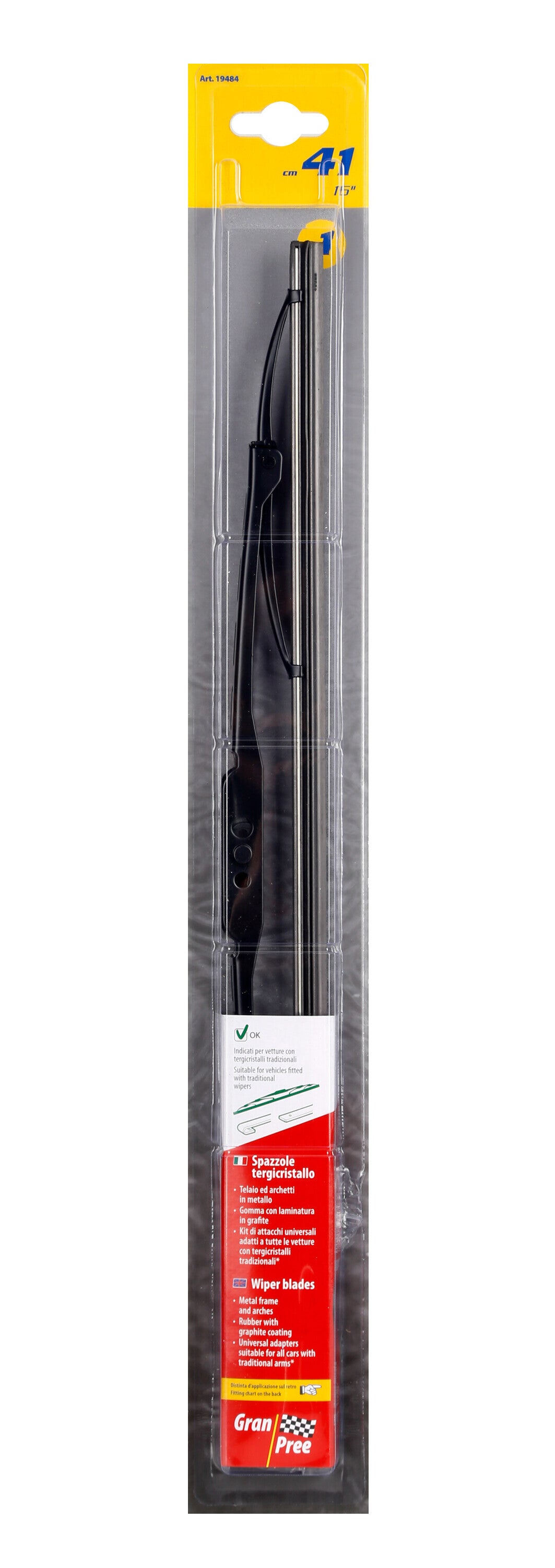 Gran-Pree, spazzola tergicristallo - 41 cm (16") - 1 pz